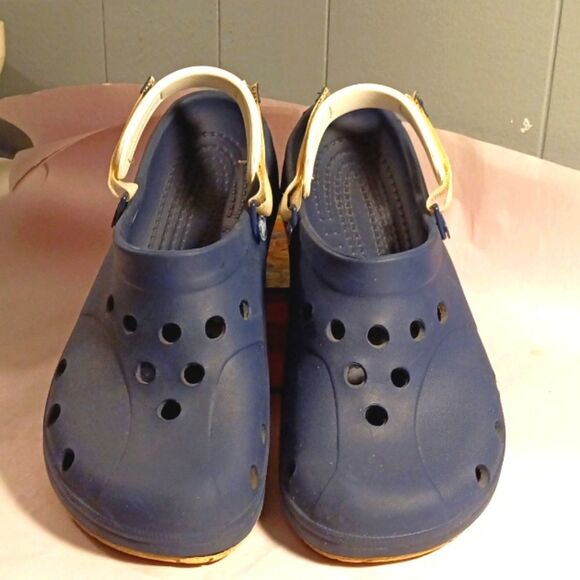 Crocs Men's Navy Blue Classic Sandals Sz 13 - Picture 1 of 8